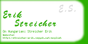 erik streicher business card